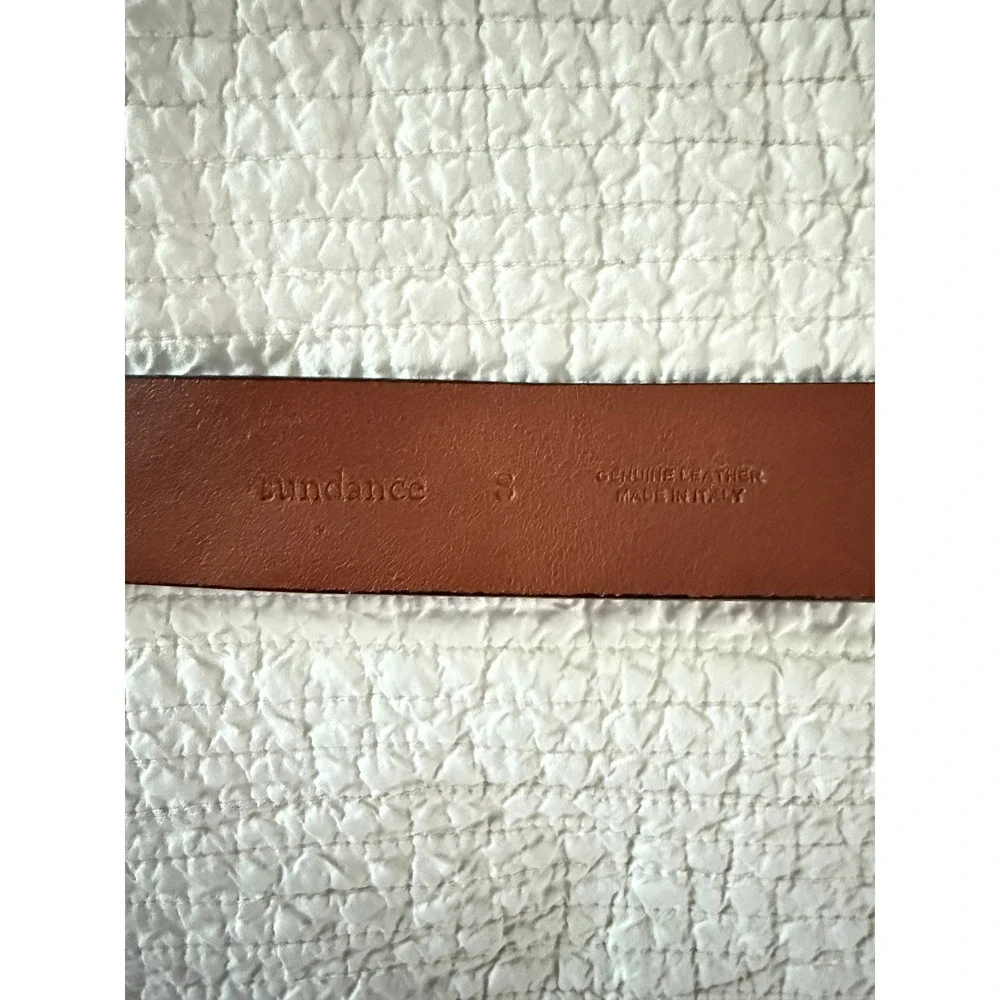 Sundance Cognac Leather O Ring Boho Western Wide Belt Size S